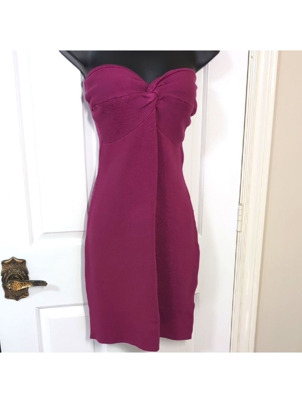 Abercrombie& Fitch Red Strapless Bodycon Dress Large NEW
